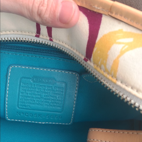 Coach Signature Scribble Mini Tote VIBRANT Colors! - Picture 5 of 8